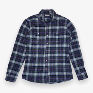 Gustin #1008 Vintage Wool Alpaca Plaid Rugged Long Sleeve Shirt NWOT Size L